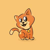 gratis gato dibujo dibujos animados kawaii linda contento gatito vector