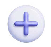 3d realistic Vector mesh light blue circle with add plus on background. Cute icon of first aid. Health care. Medical or math symbol of emergency help illustration