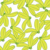 Banana Fruits Seamless pattern. branches of yellow bananas. vector