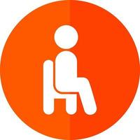 Sitting Vector Icon Design