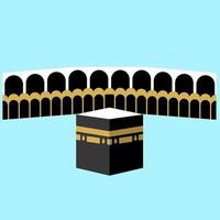 kaaba en la meca vector