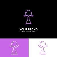 Simple minimalist modern unique logo design vector