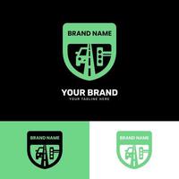 Simple minimalist modern unique logo design vector