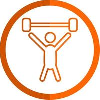 Weight Lifting Person Vector Icon Design