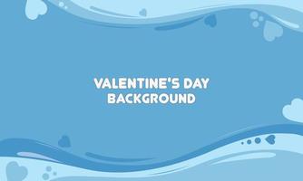 abstract wavy simple blue color with love ornament for valentine background vector illustrations EPS10