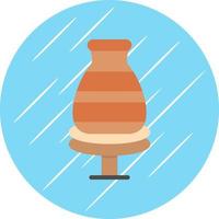 Potter Wheel Vector Icon Design