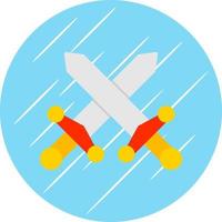 Sword Fighting Vector Icon Design