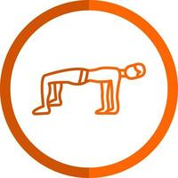 Upward Table Pose Vector Icon Design