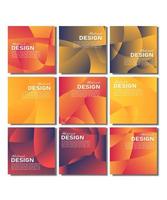 A collection of gradient cover template, abstract background, wavy shapes with gradient vector