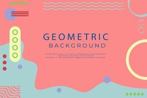 Colorful geometric background with shapes, Abstract shapes compositions vector