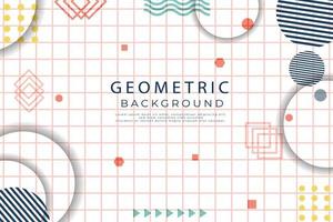 Colorful geometric background with shapes, Abstract shapes compositions vector