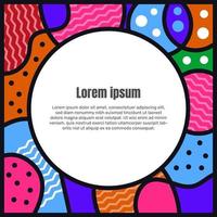 Frame background colorful warhol pop art style decoration for social media quote text template. - Vector. vector