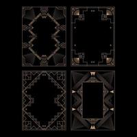 Vintage Art Deco Frames Object vector