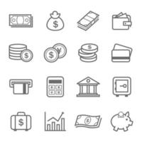 Finanzas y dinero símbolo icono vector