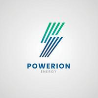 Gradient flat design energy logo template vector