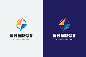 degradado plano diseño energía logo modelo vector