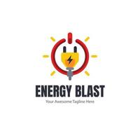 Gradient flat design energy logo template vector