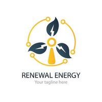 renovable energía logo modelo diseño vector