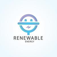 renewable energy logo template design vector