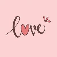 Red and Pink Love Heart Symbol Icon. Valentine Vector Illustration.