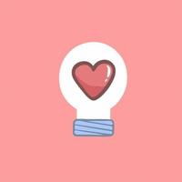 Red and Pink Love Heart Symbol Icon. Valentine Vector Illustration.