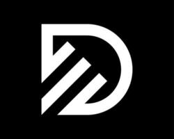 Letter D Initials Line Lines Linear Geometric Modern Simple Minimalist Monogram Vector Logo Design