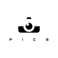fotos cámara logo diseño vector