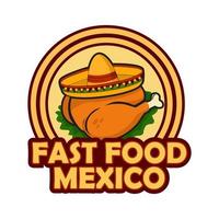 fast food mexico design vector