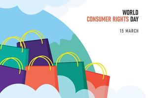 World Consumer Rights Day background. vector