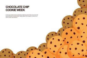 Chocolate Chip Cookie Week background. vector