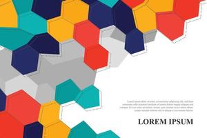 Abstract hexagon polygon background. vector