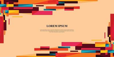 Abstract geometric rectangles banner background. vector