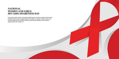 National Women and Girls HIV AIDS Awareness Day background. vector