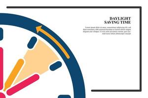 Daylight Saving Time background. vector