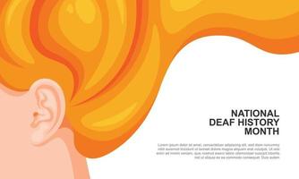 National Deaf History Month background vector