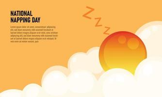 National Napping Day background. vector