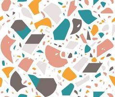 Terrazzo flooring seamless pattern background vector