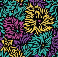 floral pattern in abstract style,seamless repeating pattern background vector