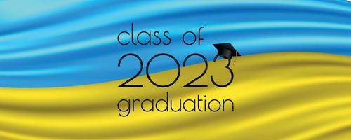 MobilClass of 2023 graduation text design for cards, invitations or banner vector