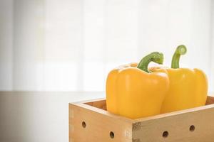 Fresh yellow bell pepper photo