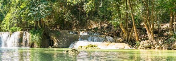 Panorama Chet Sao Noi waterfall in national park photo