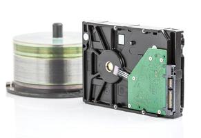 Hard disk drive and dvd discs photo