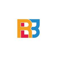 letter rlb colorful geometric logo vector