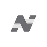 letter n av stripes geometric logo vector