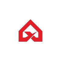 x home symbol geometric logo vector