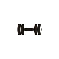 simple geometric dumbbell symbol icon vector