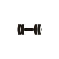 simple geometric dumbbell symbol icon vector