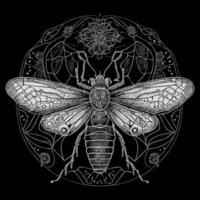 The death's head moth illustration in line art is a strikingly beautiful and intricate representation of this iconic species, capturing its unique features and patterns with precise lines and shading vector