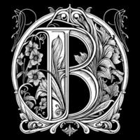 letra un floral ornamento logo es un hermosa y intrincado diseño ese caracteristicas delicado floral elementos a crear un único y elegante marca imagen vector