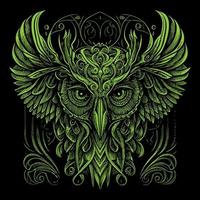 Beautiful illustration of an owl perfectly captures its enigmatic and graceful nature. The intricate details and vibrant colors bring this nocturnal bird to life, creating a mesmerizing piece of art vector